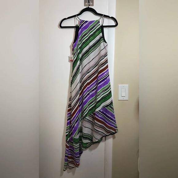 NWT Bar III Asymmetric Stripe Halter Dress Size XS - Picture 4 of 7